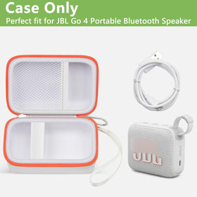 ALKOO JBL Go4 case interior with elastic strap secures the speaker.