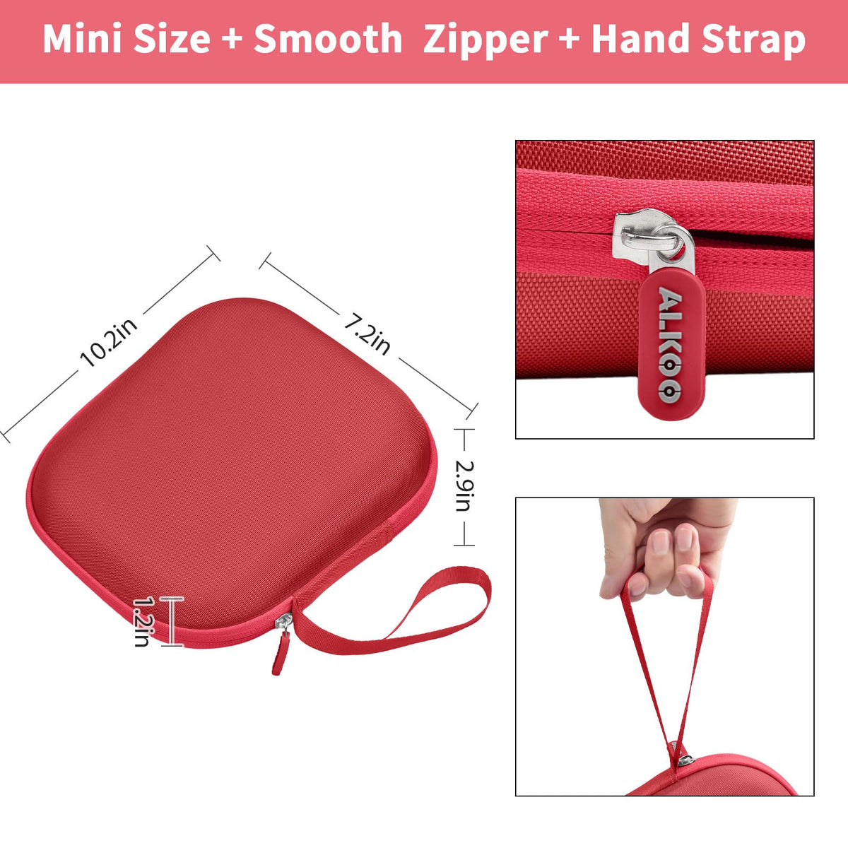 ALKOO zippered mesh pocket open stores cables and small accessories