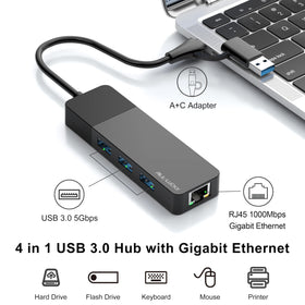 ALL-LUCKY Ethernet port offers up to 1 Gbps with compatible cables.