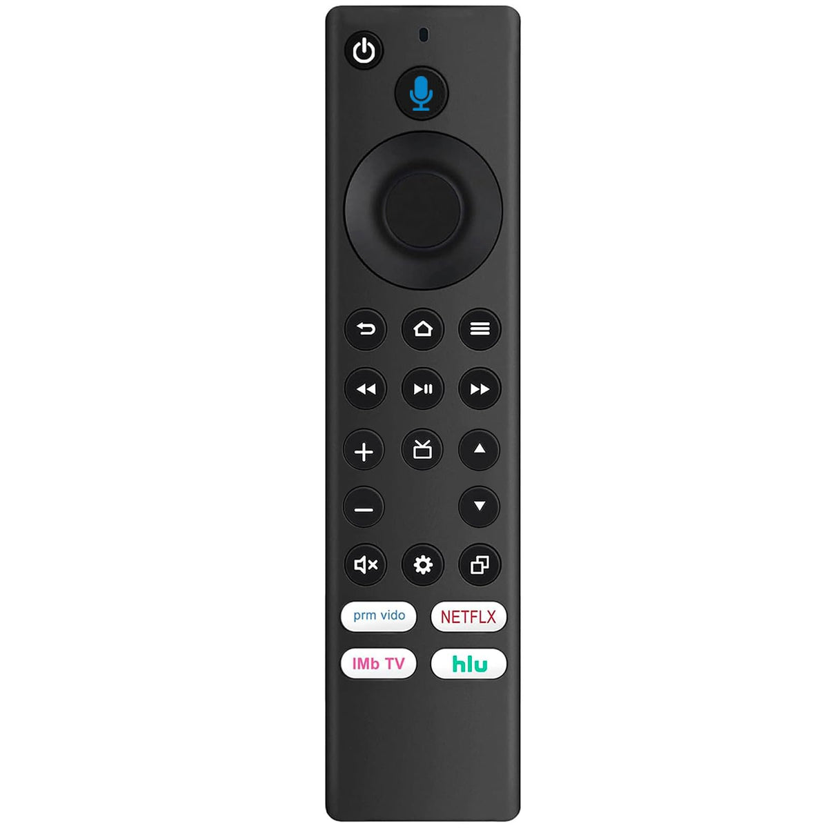 ALLIMITY front view of remote showing full button layout for easy navigation