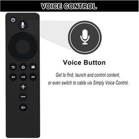 ALLIMITY remote close-up of voice and navigation buttons for fast searching