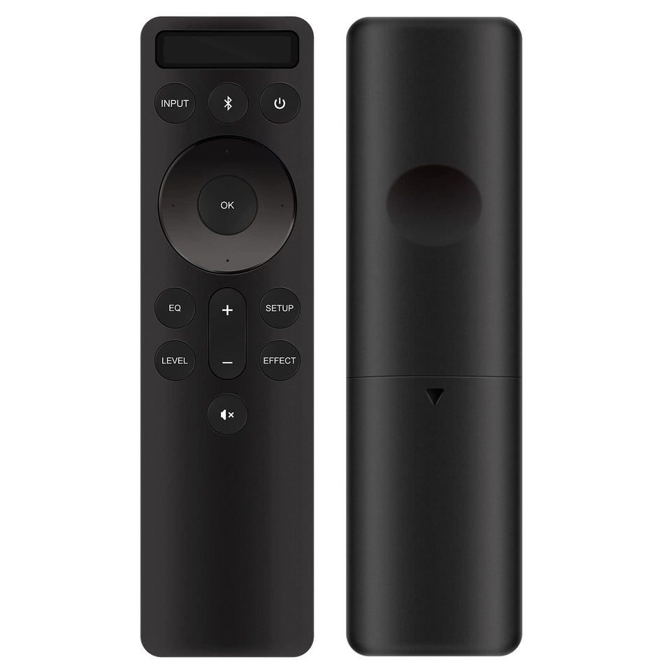 ALLIMITY remote front view showing layout and clear labels for easy replacement