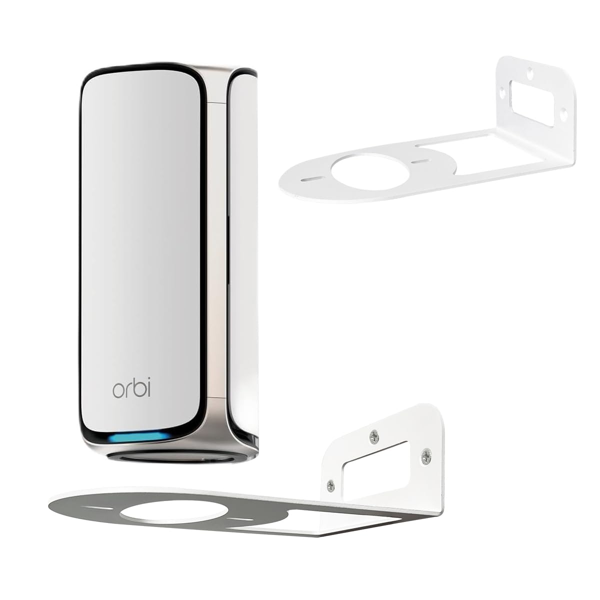 ALLICAVER WiFi 7 wall-mount kit assembly shows a tidy setup for a clean home network
