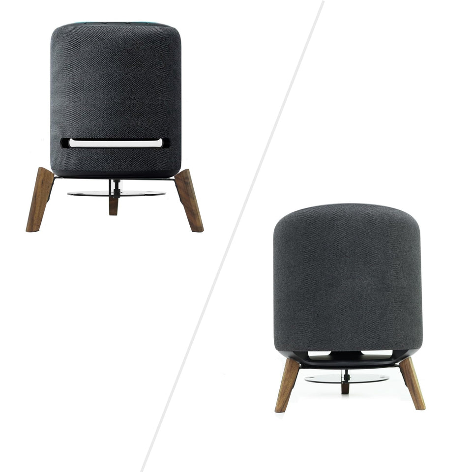 Alloery wooden speaker stand for Echo Studio enhances sound projection with elegant wood finish