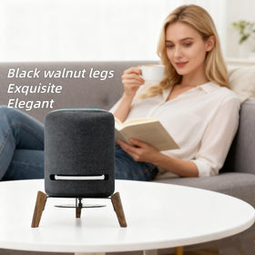 Alloery wooden stand for Echo Sub improves stability and reduces desk clutter