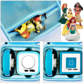 Space-saving organizer with mesh pocket keeps Tonies and charging station in one place