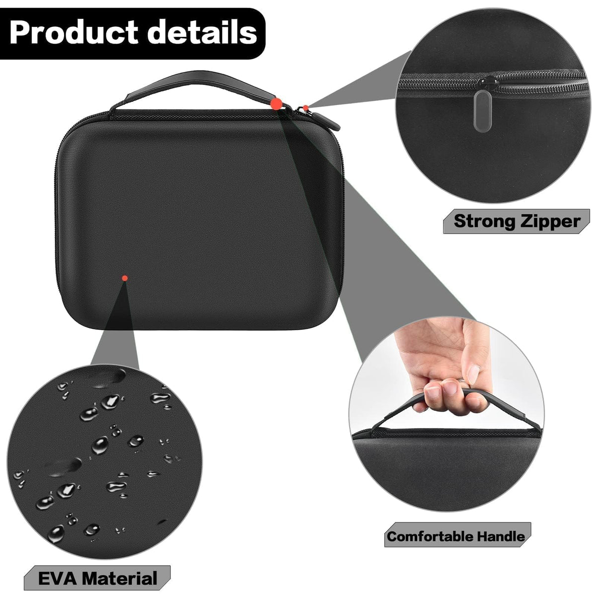 AllPRIMO carrying case headphones storage keeps accessories neatly protected.