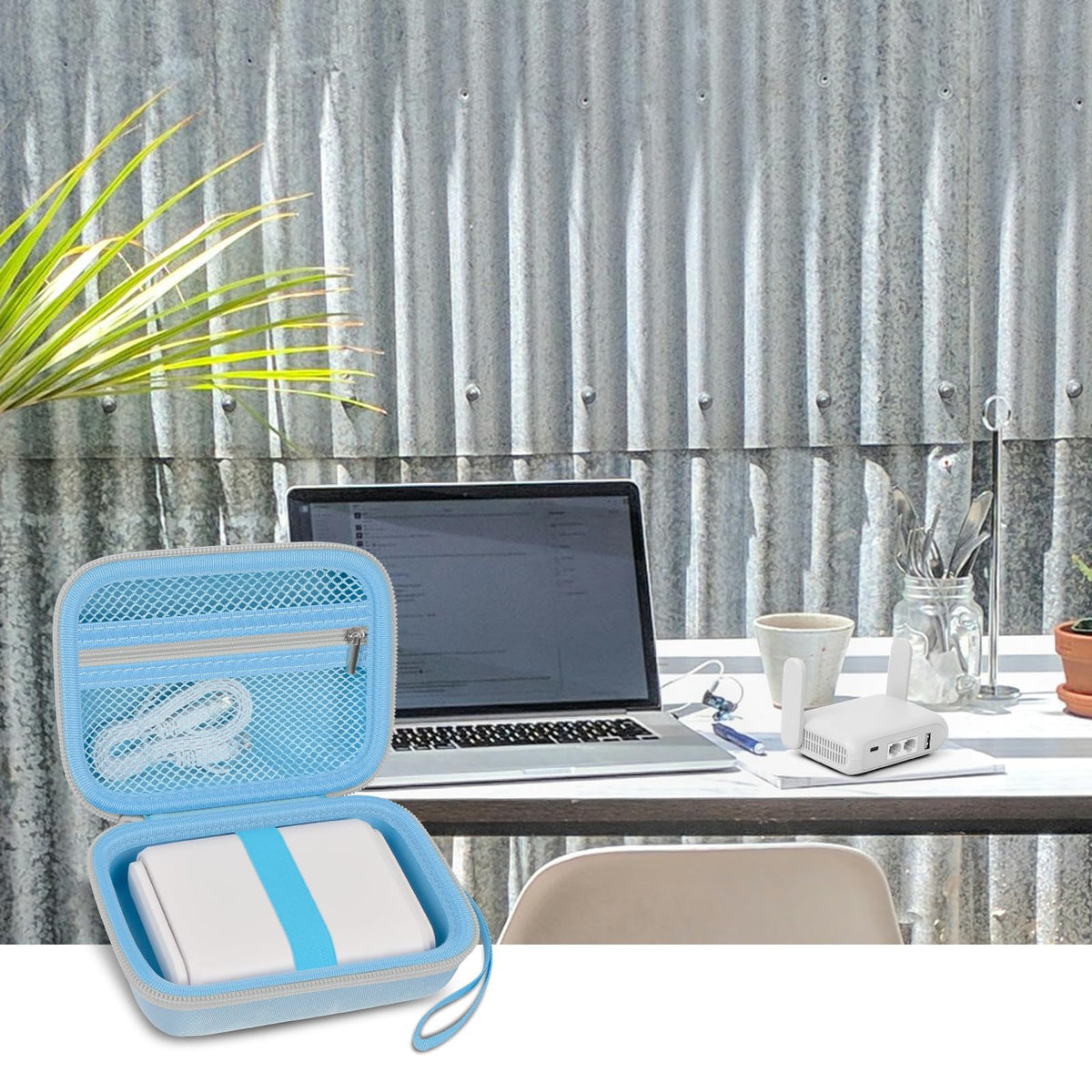 ALLPRIMO case with hand strap enables easy travel and quick access.