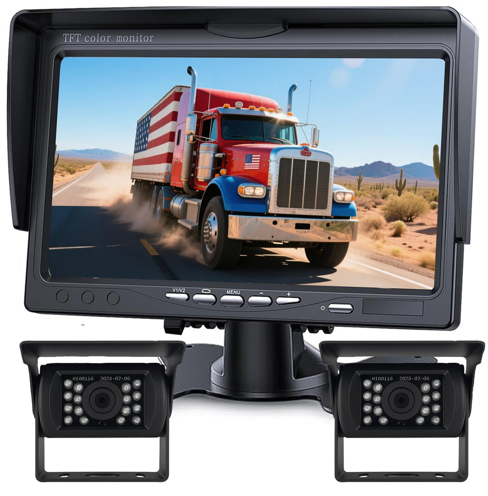 ALLRUBY backup monitor 7-inch display for clear rear viewing during parking
