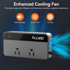 ALLWEI 200W LED indicators reveal normal vs. protection modes at a glance
