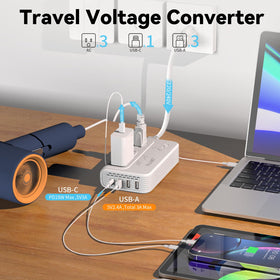 ALLWEI powering a hair dryer to demonstrate high-watt device compatibility