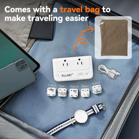 ALLWEI laid out with power cord and storage bag for organized packing