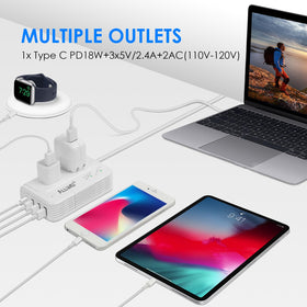 ALLWEI next to passport and phone illustrating compact travel-friendly size