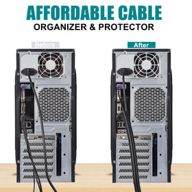 ALLWIN black wire protectors for indoor and outdoor wiring projects