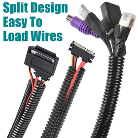 ALLWIN black cable cover guards against abrasion and moisture