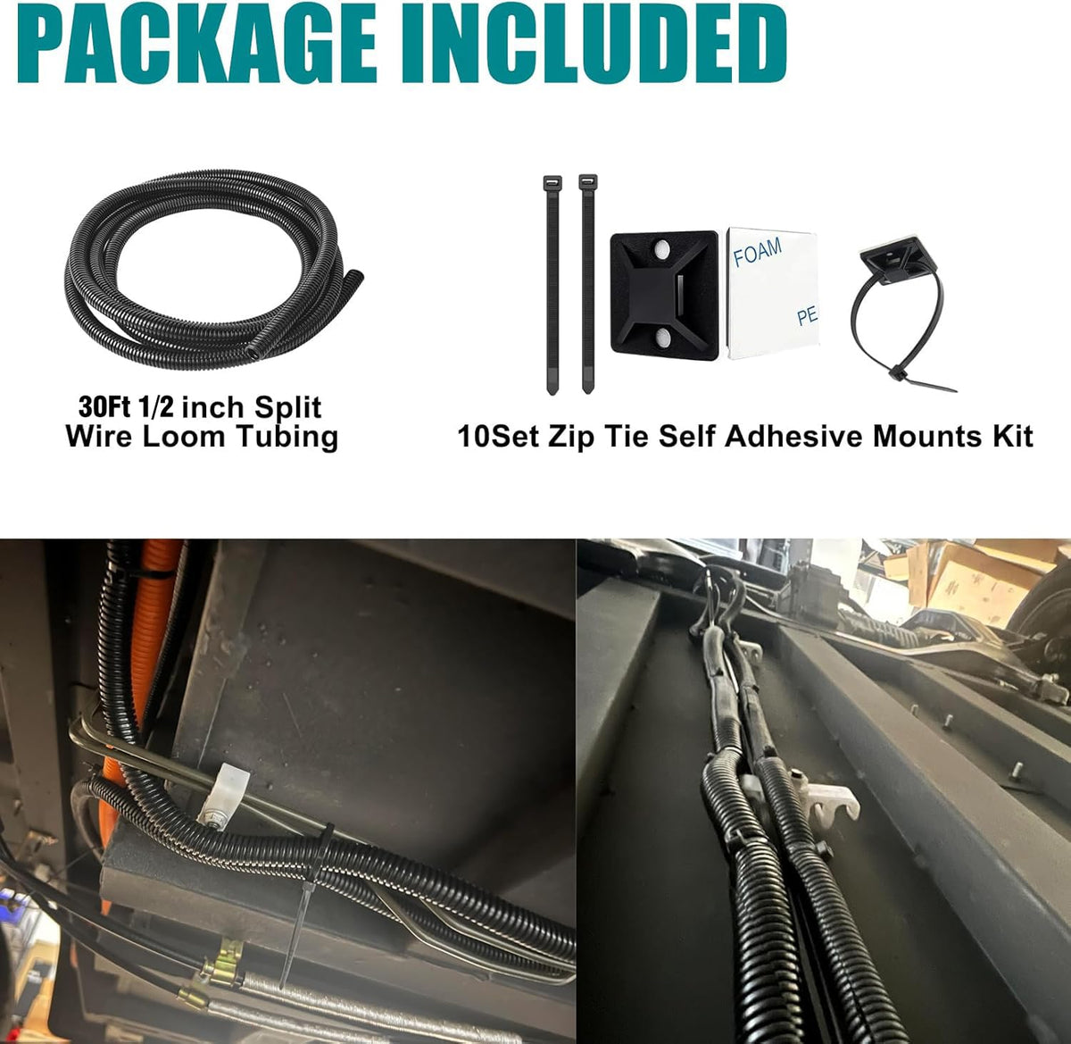 ALLWIN split loom under-hood protection for automotive wiring