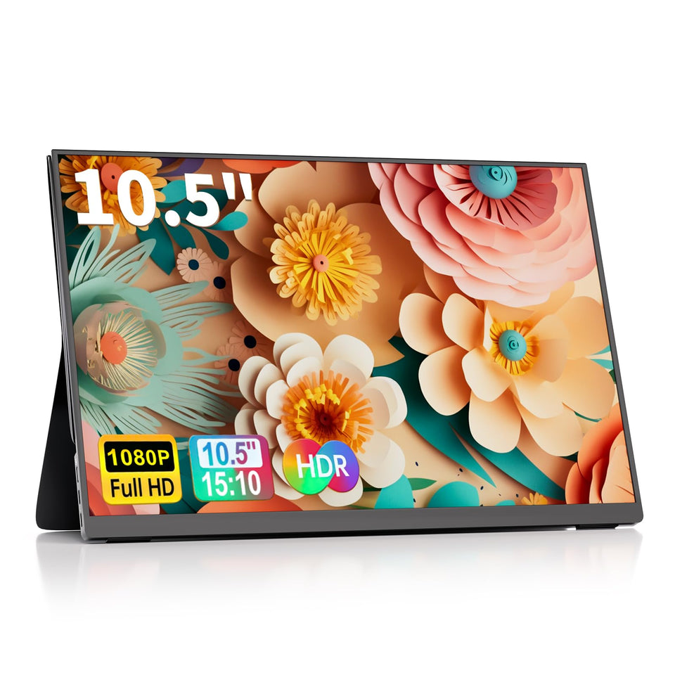 ALO LG 10.5-inch portable monitor front view shows compact, vibrant display for travel work