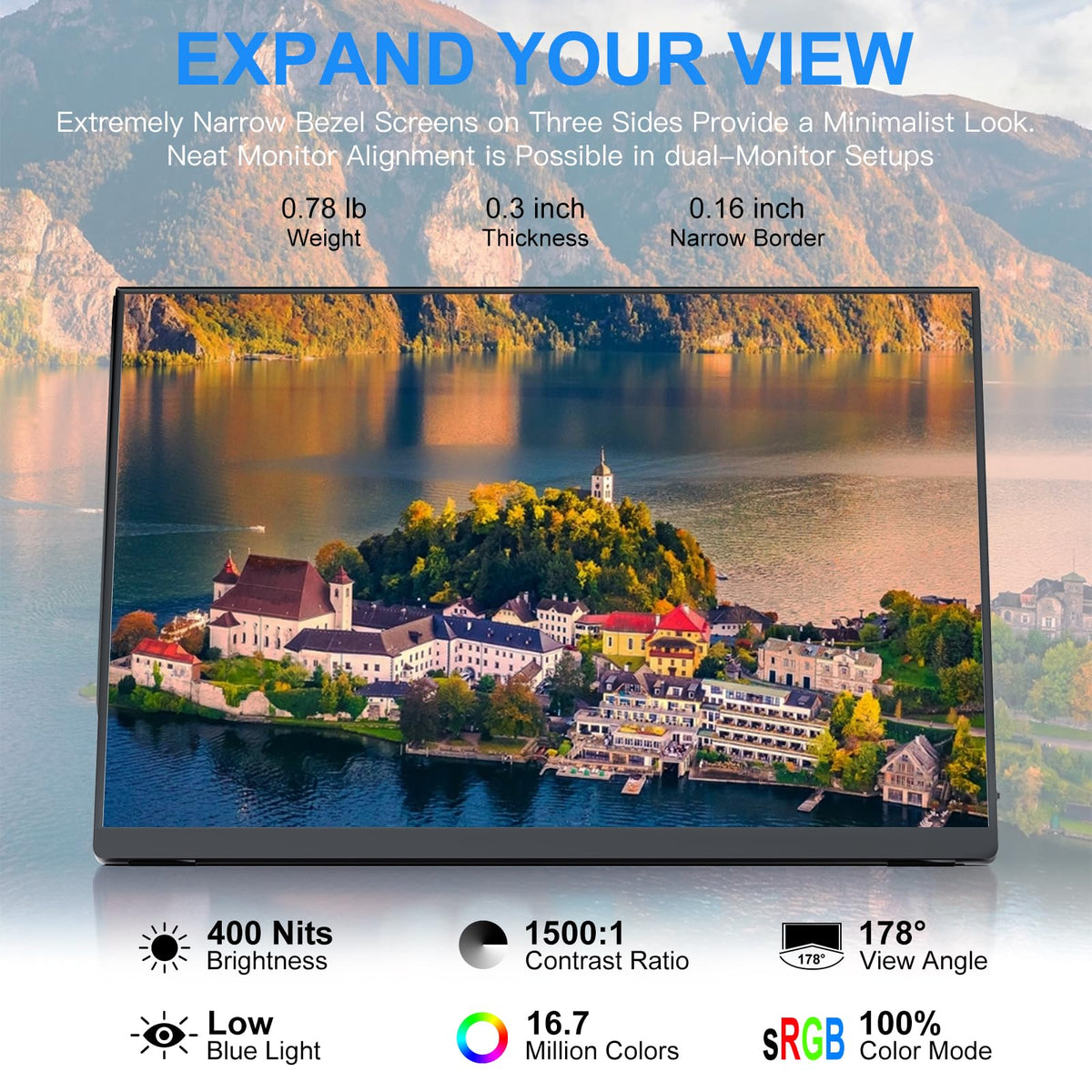 ALO LG 10.5-inch portable monitor side ports reveal USB-C and HDMI inputs