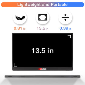 ALOLG built-in speakers on the portable monitor for clear audio.