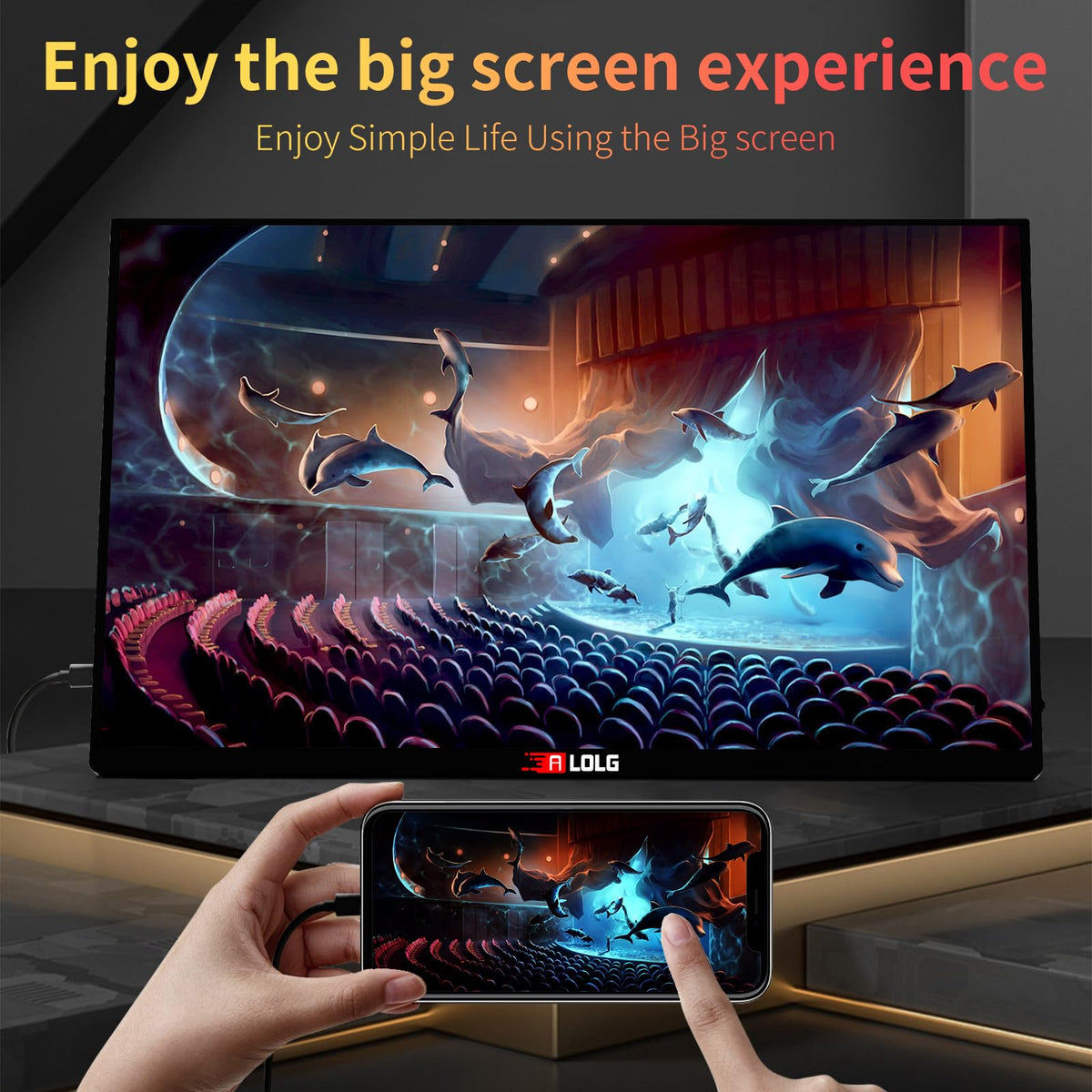ALOLG built-in speakers provide convenient audio without extra accessories.