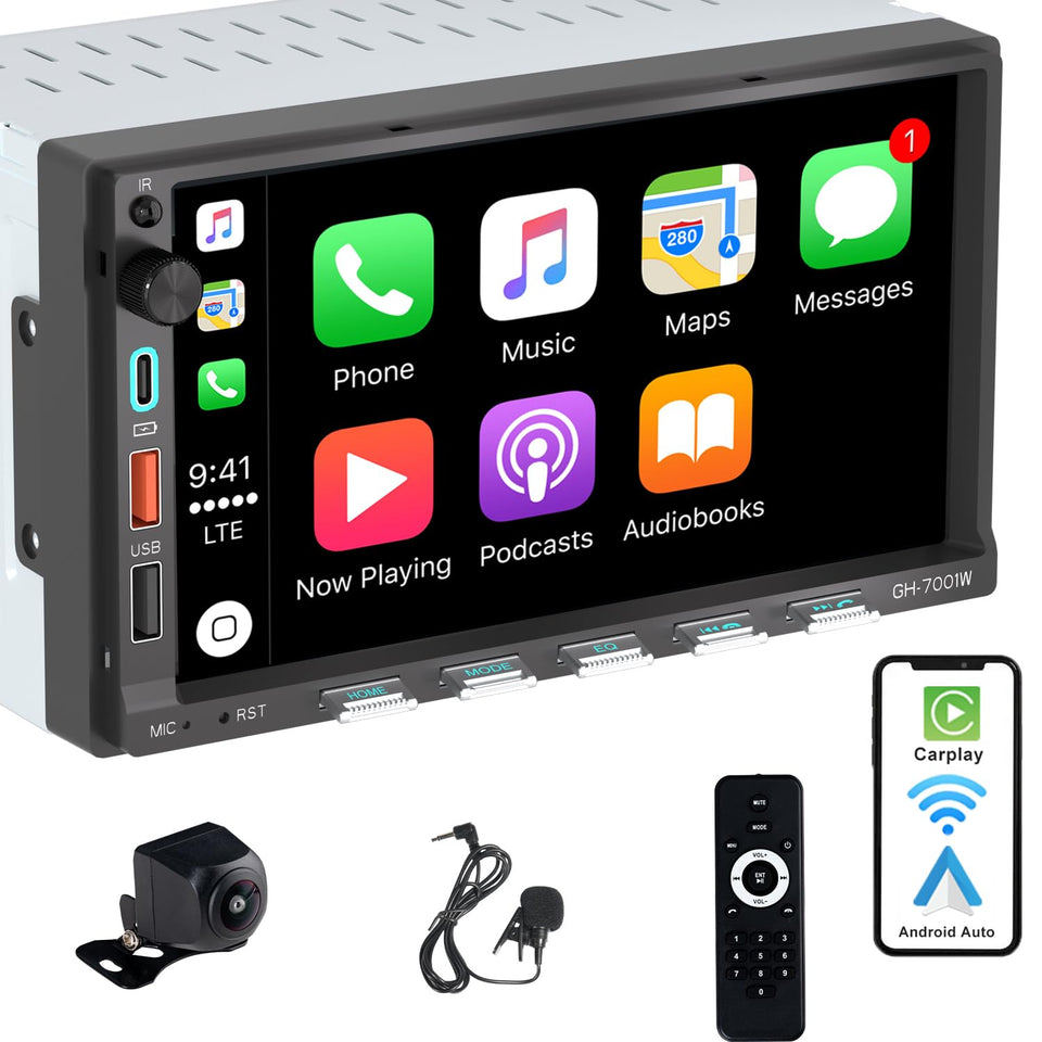 Alondy 7-inch touchscreen display for easy in-dash control.