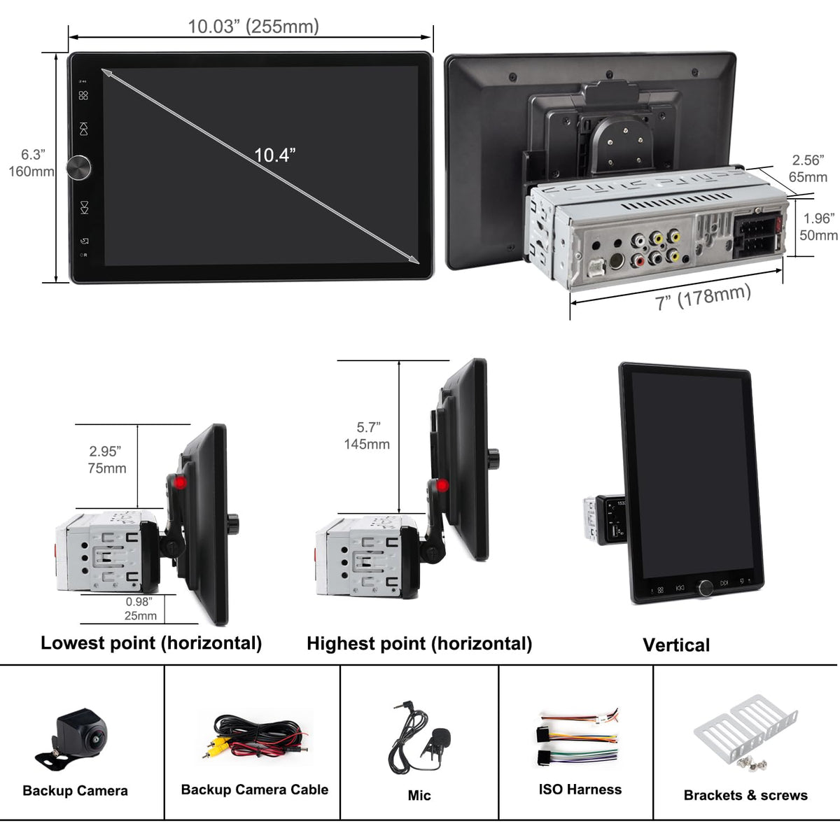 Alondy USB, AUX and SD ports for versatile media