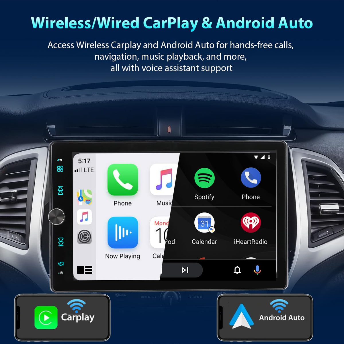 Alondy wireless CarPlay and Android Auto for seamless connectivity