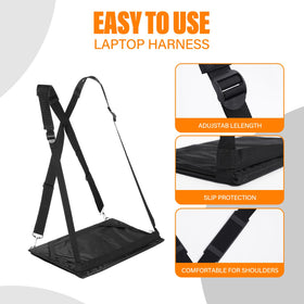 ALPHABET WONDERS folded harness inside backpack for compact travel convenience