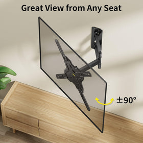 Alphamount single-stud corner mount installed in tight space for easy setup