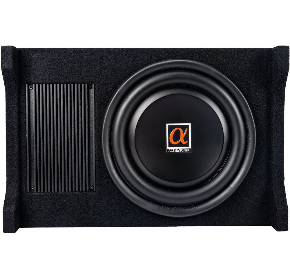 Alphasonik AS100A built-in amplifier unit highlighting integrated car audio upgrade.