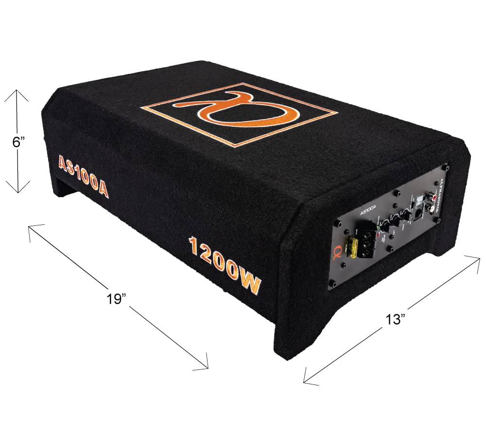 Alphasonik AS100A compact dimensions demonstrate space-saving fit in vehicles.