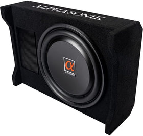 Alphasonik AS120A 12-inch downfire subwoofer front view with deep bass