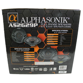 Alphasonik AS265P included grilles for protection and a clean look