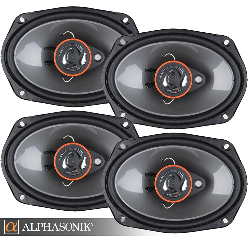 Alphasonik AS268P front view shows 6x8 3-way speakers for clear car audio.