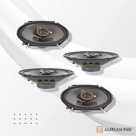 Alphasonik AS268P side view highlights slim mounting depth for simple installation.