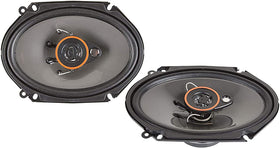 Alphasonik AS68 front view showing grille and frame, delivering clear, powerful audio