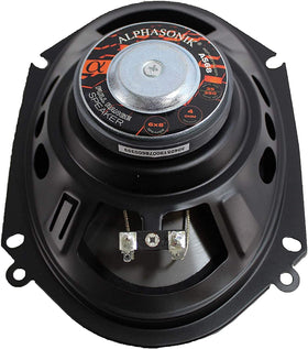 Alphasonik AS68 installed in car door illustrating easy upgrade and better sound
