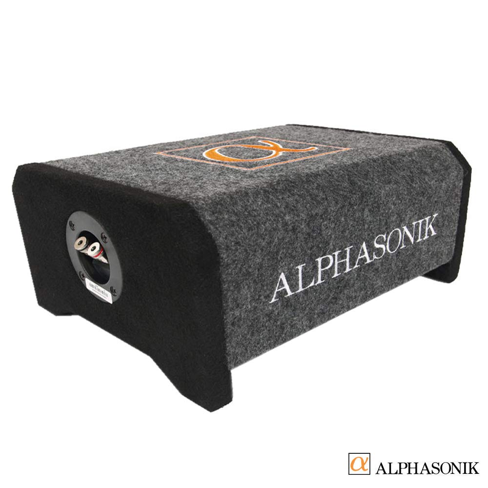 Alphasonik AS8DF push terminals with copper-wound voice coil enable robust wiring connections.