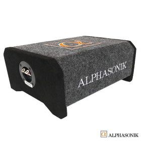 Alphasonik AS8DF push terminals with copper-wound voice coil enable robust wiring connections.