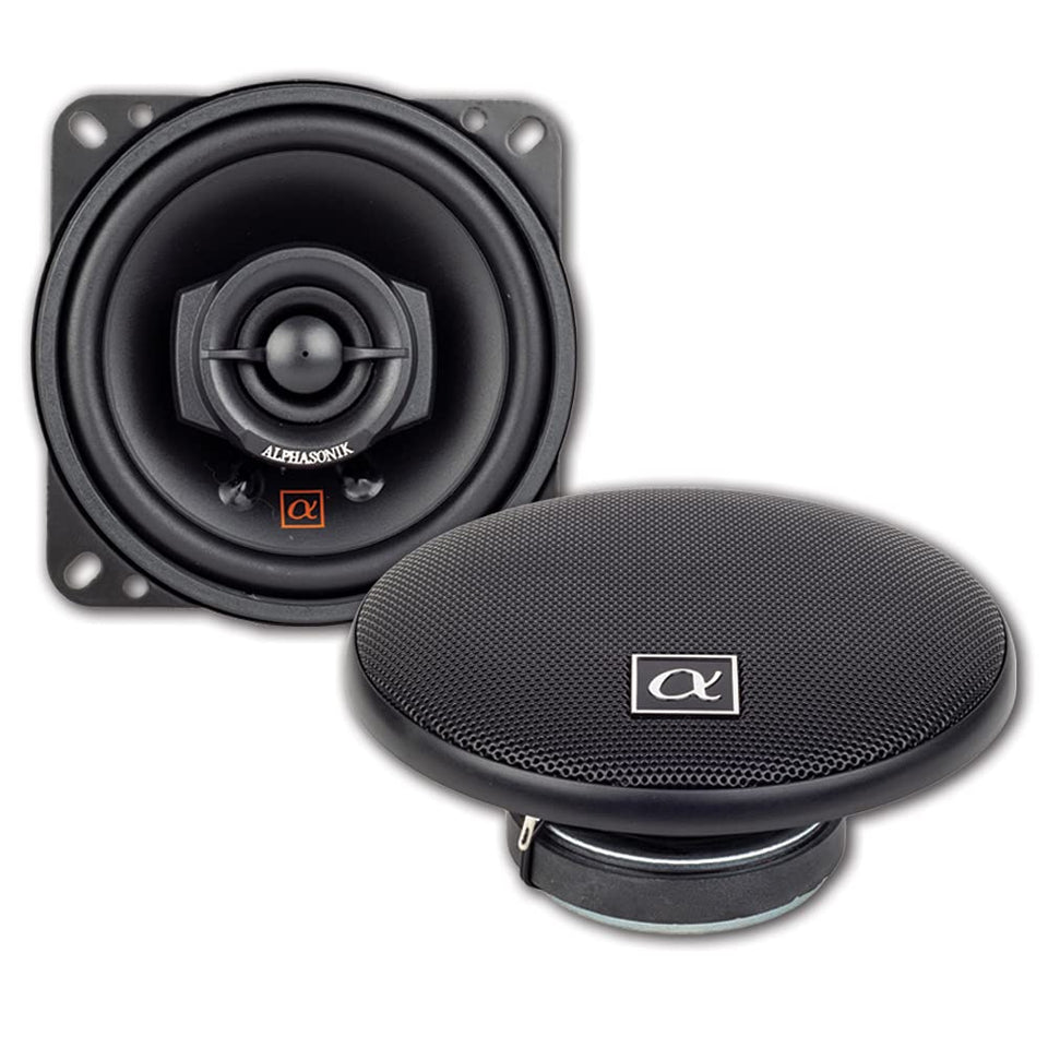 Alphasonik NS42 front view showing speaker face and clean installation benefit