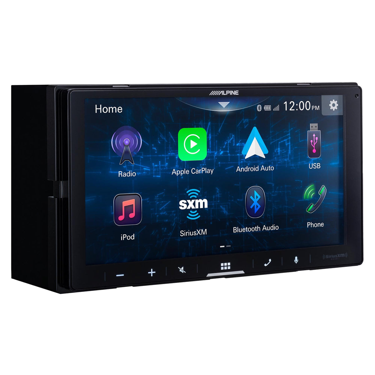 Alpine iLX-W670-M front view demonstrates a sleek double-DIN design for a clean, easy dashboard upgrade.