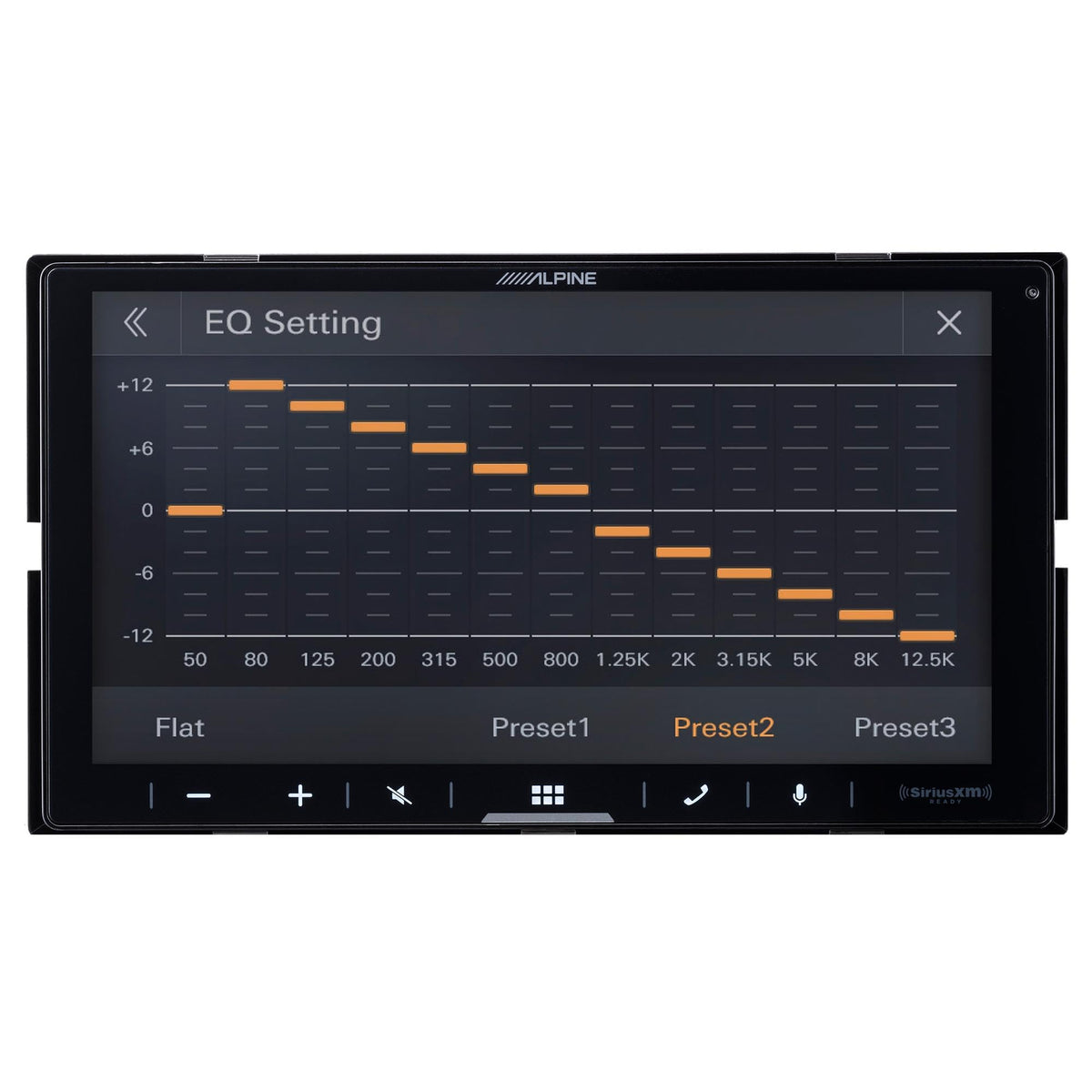 Alpine iLX-W670-S 5-color illumination for cabin ambience.