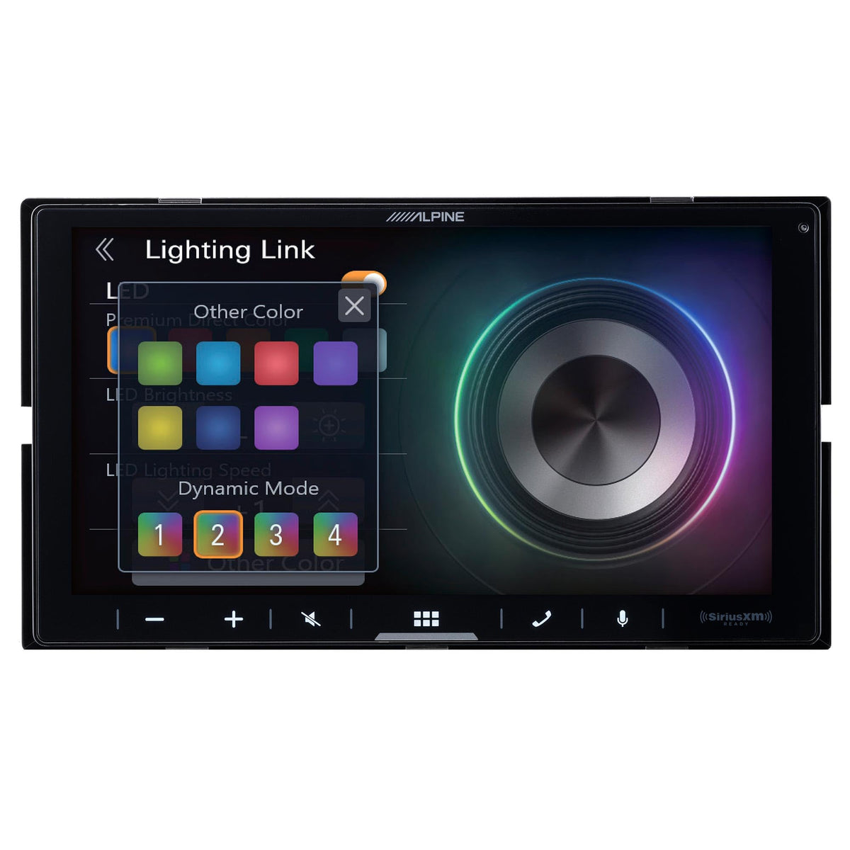Alpine iLX-W770-M Sound Boost Menu to tailor bass and midrange