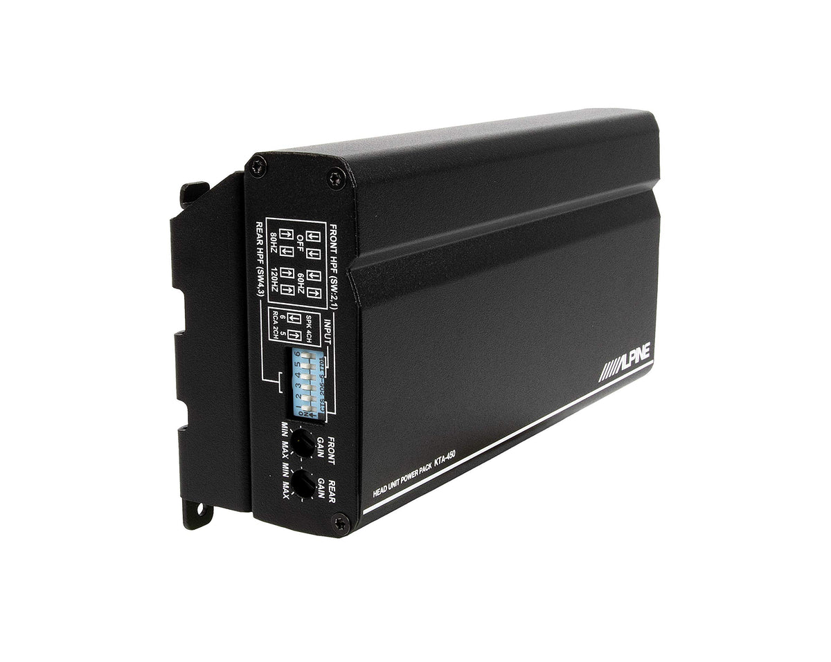 Alpine KTA-450 ample connectors support flexible wiring options.