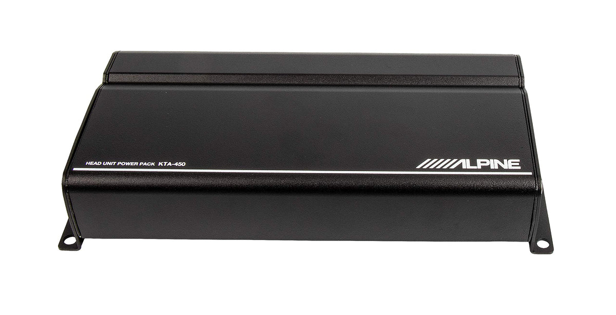 Alpine KTA-450 side view highlights slim profile for flexible mounting options.