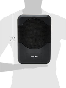 Alpine PWE-S8 built-in amplifier delivers clean, punchy bass in a small package.