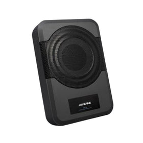 Alpine PWE-S8 compact shallow-mount under-seat design for space-saving bass.