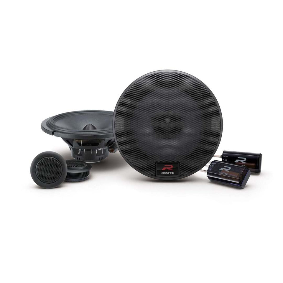 Alpine R-Series R-S65C.2 front view for tight installations and clean sound.