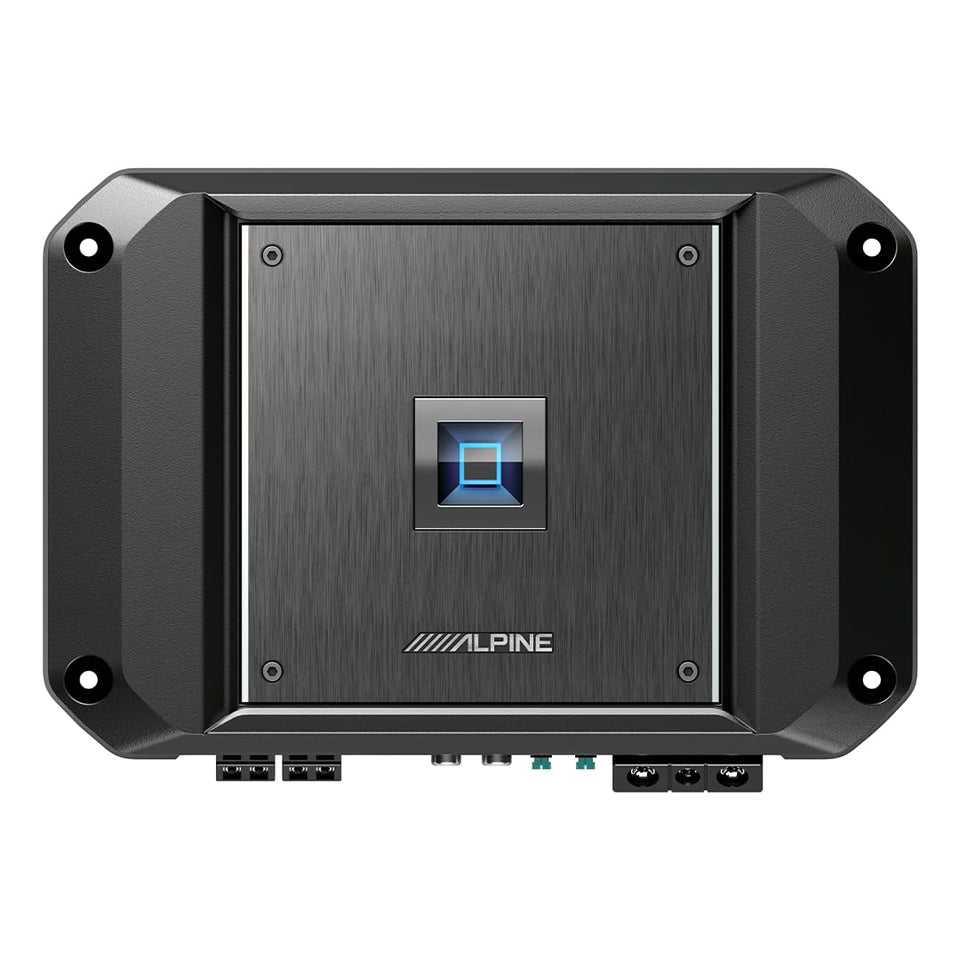 Alpine R2-A60F front panel showing compact chassis and logo