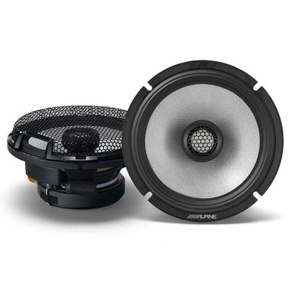Alpine R2-S65 6.5-inch coaxial speaker pair delivers hi-res, detailed car audio.